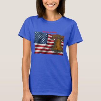 American Flag & Liberty Bell Independence Day URM T Shirt