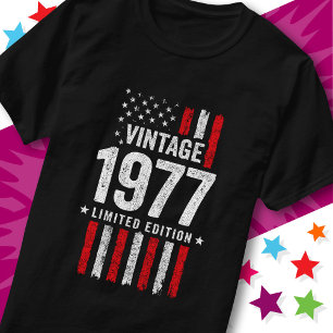 American Flag Limited Edition Stjärnor Vintage 197 T Shirt