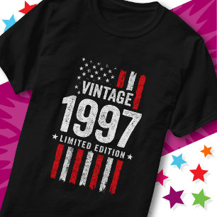 American Flag Limited Edition Stjärnor Vintage 199 T Shirt