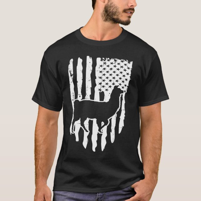 American Flag Llama T Shirt (Framsida)