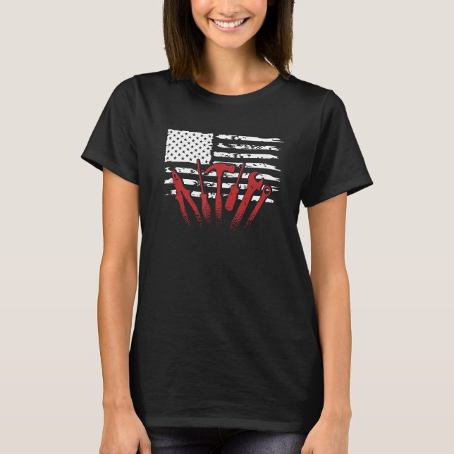 American Flag Mechanic Handyman Trade Distressed U T Shirt (Framsida)