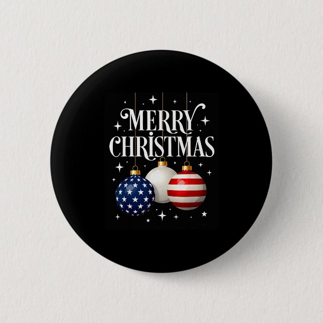 American Flag Merry Christmas Tree Baubles Us Patr Knapp (Framsida)