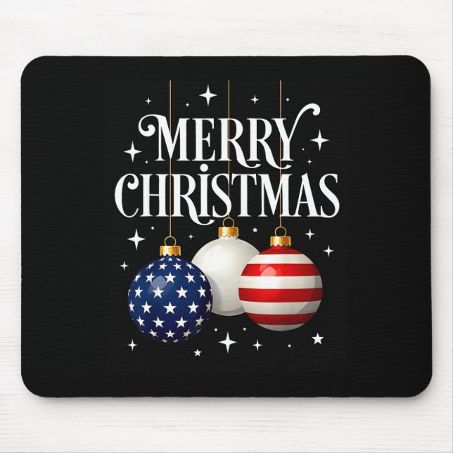 American Flag Merry Christmas Tree Baubles Us Patr Musmatta (Framsidan)