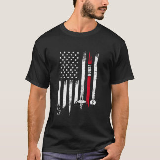 American Flag Nurse Day T Shirt
