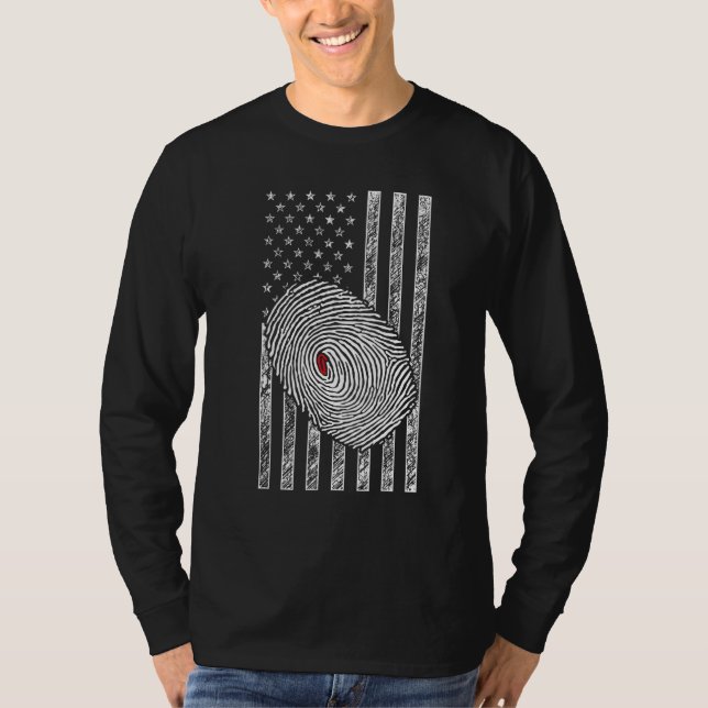 American Flag Patriotic Private Detective Spy Inve T Shirt (Framsida)