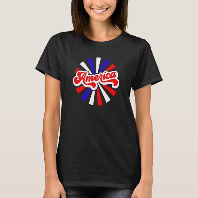 American Flag  Patriotic Usa Merica  4th Of July T Shirt (Framsida)
