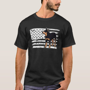 American Flag Red Blue Heeler Australian Cattle Hu T Shirt