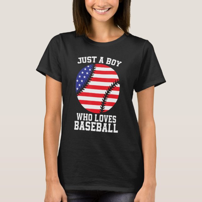 American Flag Sport Fan Baseball Lover Patriotic B T Shirt (Framsida)