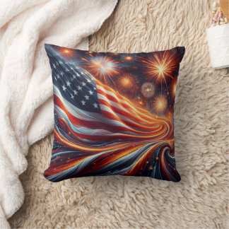 American Flag Throw Pillow Kudde