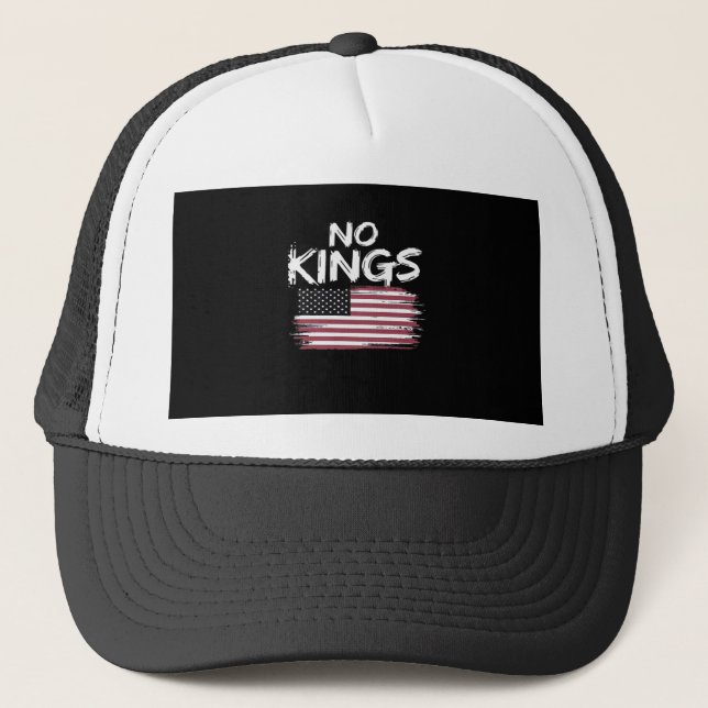 American Flag Upside Down Distress No Kings Long F Keps (Framsida)