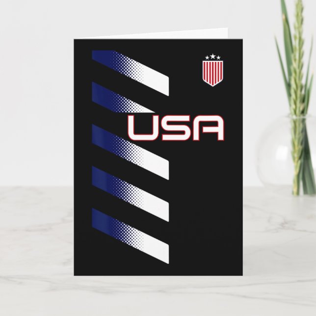 American Flag Usa Soccer Stars And Stripes Patch  Kort (Framsida)