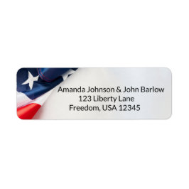American Flag Wedding Names Return Address Labels Returadress Etikett