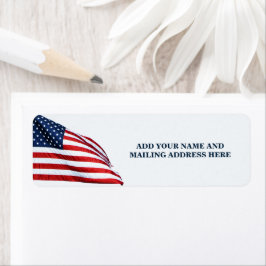American Flagga 2412 Returadress Etikett