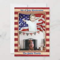 American Flagga 2 Family Photo 4th of JULY Celebra