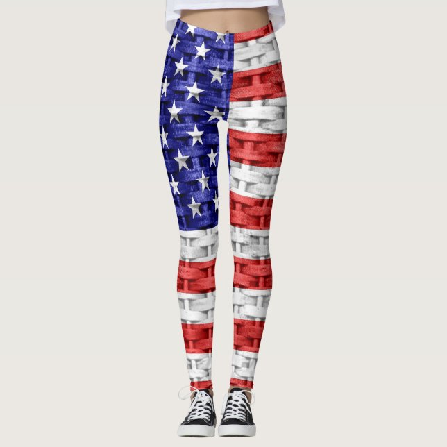 American Flagga #2 Leggings (Framsida)