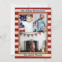 American Flagga 3 Family Photo 4th of JULY Celebra
