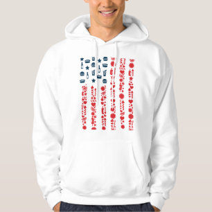 American flagga 4th july picnic hoodie