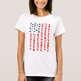 American flagga 4th july picnic t shirt