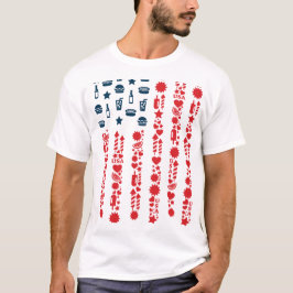 American flagga 4th july picnic t shirt