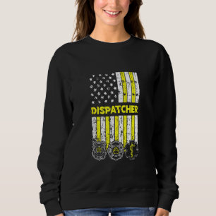 American Flagga 911 Operator Dispatch Er Police Fi T Shirt