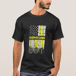 American Flagga 911 Operator Dispatch Er Police Fi T Shirt