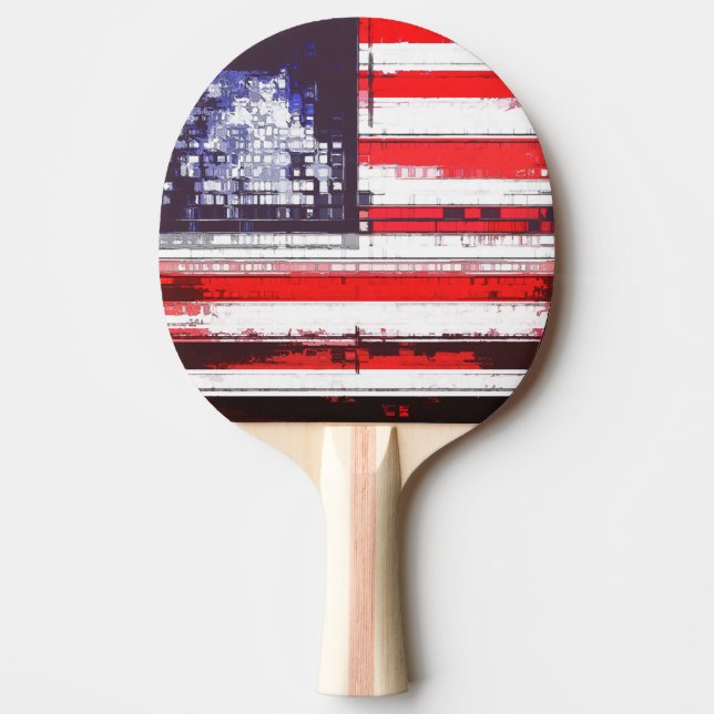 American Flagga Abstrakt Pingisracket (Framsidan)