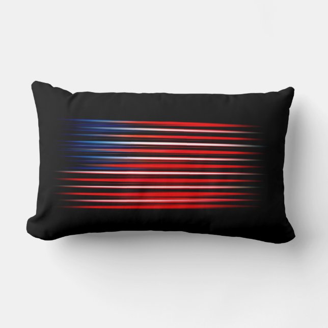 American Flagga Abstrakt Stripe Lumbarkudde (Framsida)