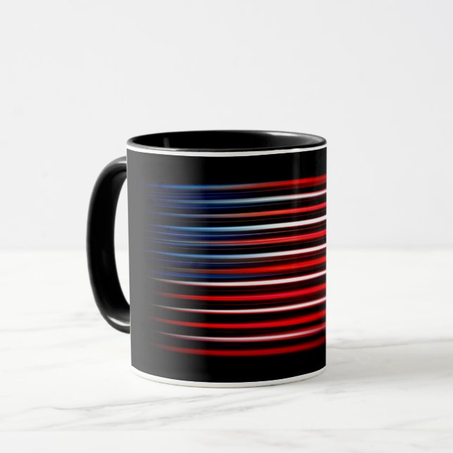 American Flagga Abstrakt Stripe Mugg (Framsida vänster)