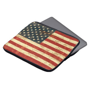 American Flagga Åldras Distress Laptop Sleeve