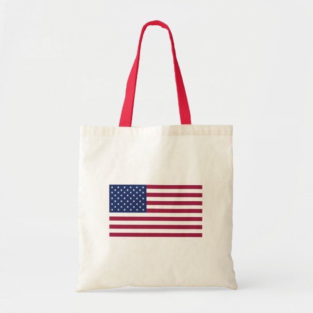 American Flagga All-Purpose Tote Bag Tygkasse (Framsidan)