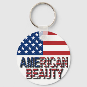 American Flagga - American Beauty Nyckelring