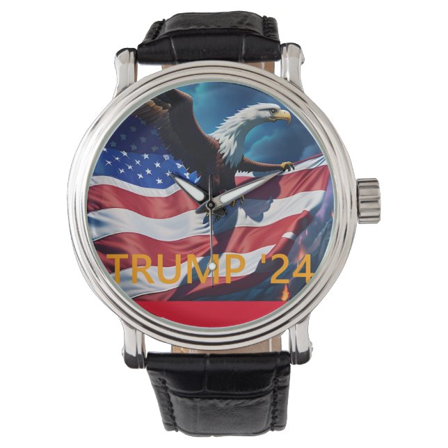American Flagga American Eagle TRUMP 2024 Armbandsur (Framsida)