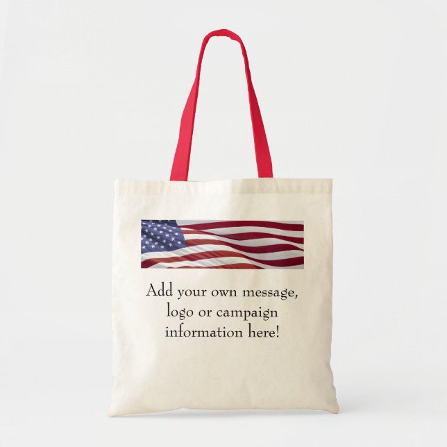 American Flagga Anpassade Bag Tygkasse (Framsidan)