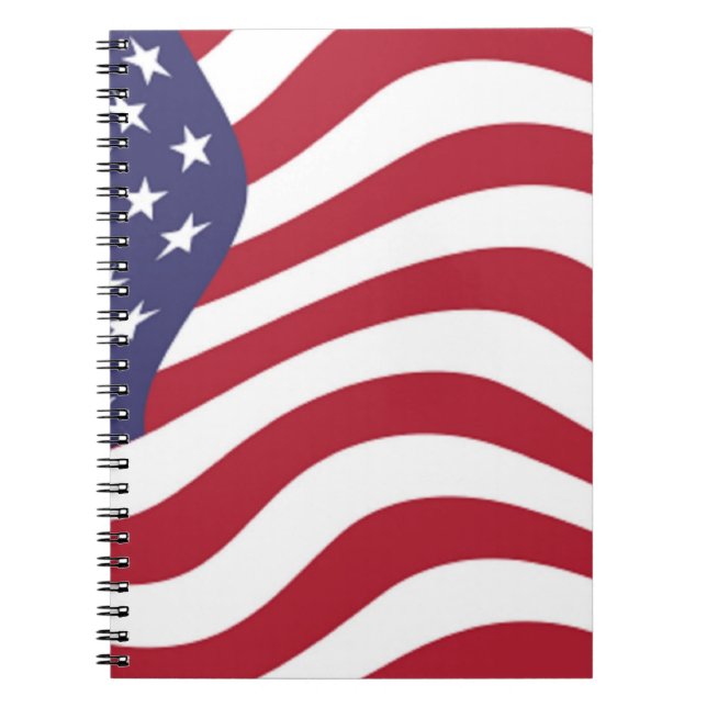 AMERICAN FLAGGA ANTECKNINGSBOK MED SPIRAL (Framsidan)