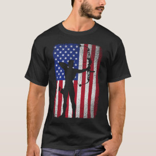 American Flagga Archery Bowhunting for Archer Hunt T Shirt