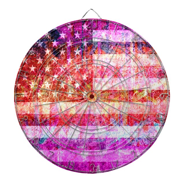 American Flagga Art Grunge #4 Darttavla (Framsidan)