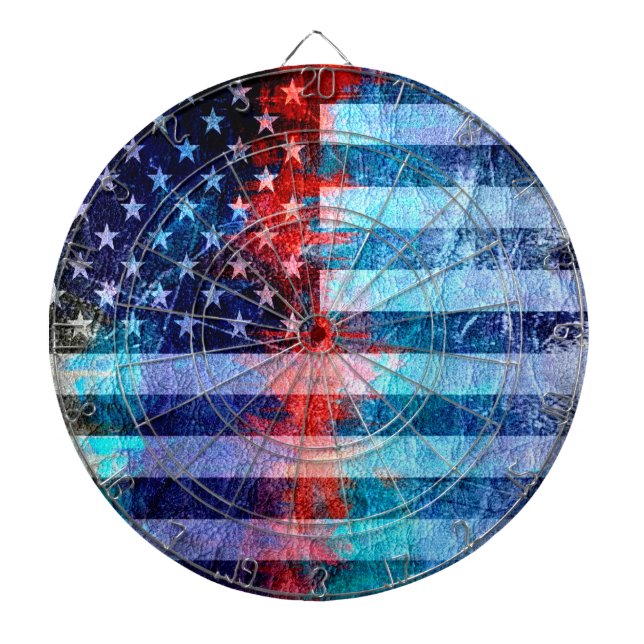 American Flagga Art Grunge #6 Darttavla (Framsidan)