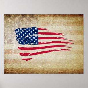 AMERICAN FLAGGA ART POSTER