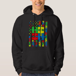 American Flagga Autism Awareness Pojke Girls Tod Hoodie