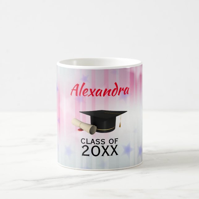 American Flagga Background Kaffemugg (Center)