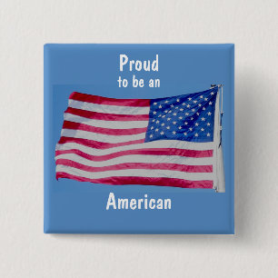 American Flagga Badge Knapp