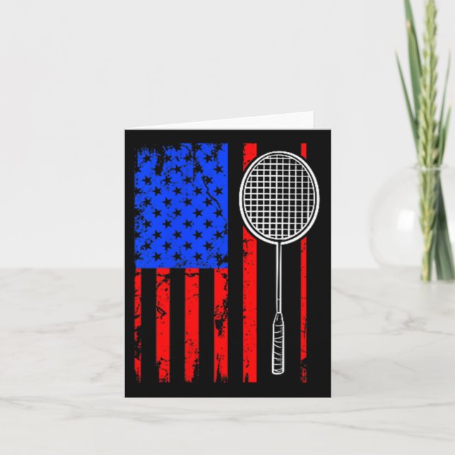 American Flagga Badminton Kort (Framsida)