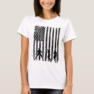 American Flagga Badminton Shirt Manar USA flagga B T