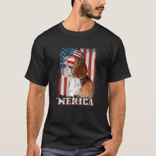 American Flagga Bandana Hund Rött vitt blått 4th O T Shirt