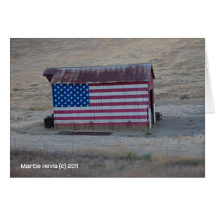 American Flagga Barn Hälsningskort