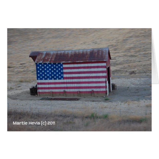 American Flagga Barn OBS Kort (Framsidan Horizontal)