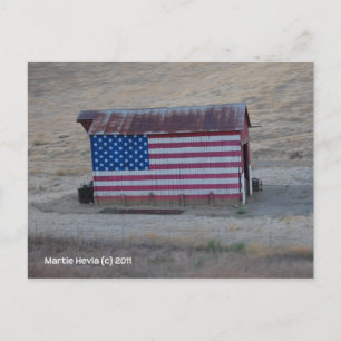 American Flagga Barn Vykort