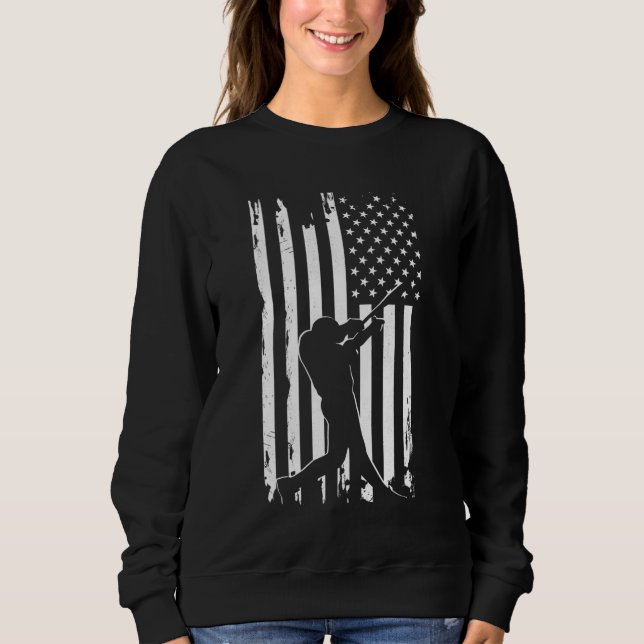 American Flagga Baseball Apparat - Baseball T Shirt (Framsida)