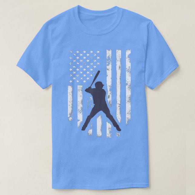 American Flagga Baseball Coola Distress Jersey Gif T Shirt (Design framsida)