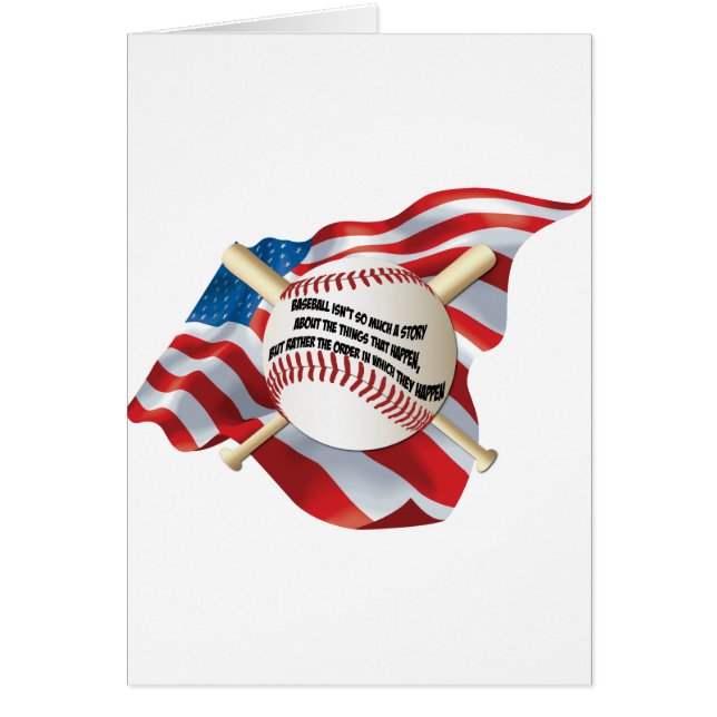 American Flagga Baseball Hälsningskort (Framsidan)